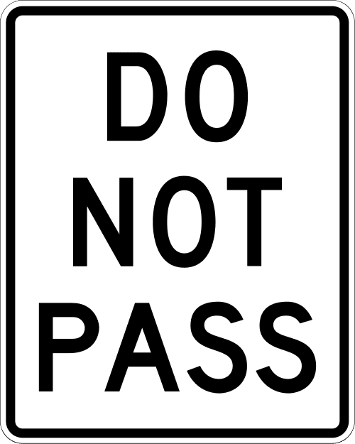 Sign referenced by the question: You're following a slow tractor on a two-lane road, and the road ahead looks empty. Just then you pass this sign. What m