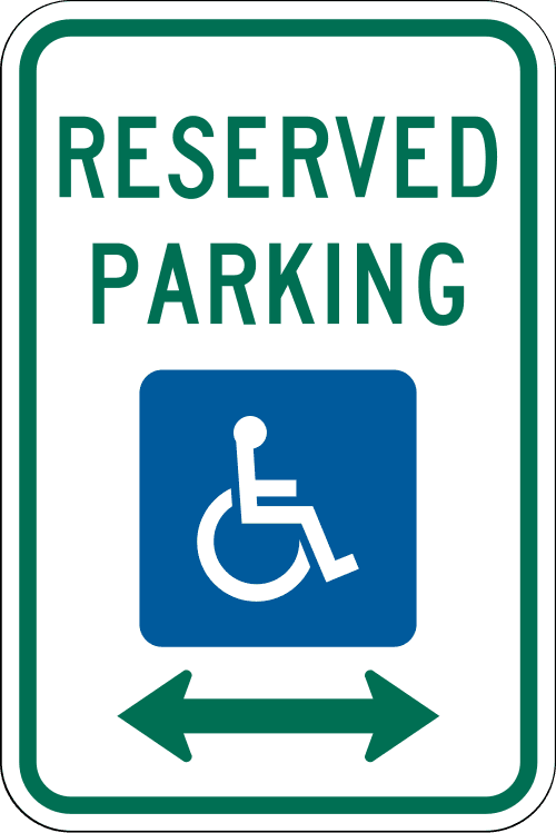 Sign referenced by the question: You find an open space marked with the sign shown. Who is allowed to park there?
